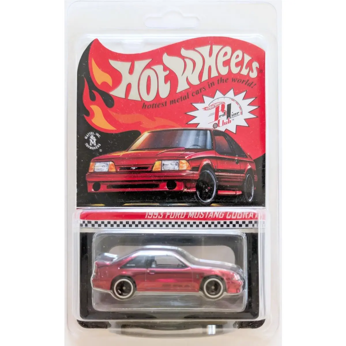 Hot Wheels Rlc 1993 Ford Mustang Cobra R Red Line Club Spectraflame Red 1:64