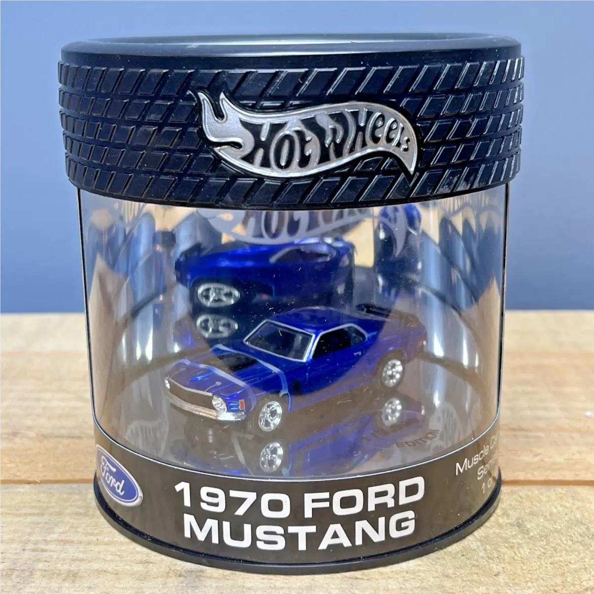 1970 Ford Mustang Muscle Car Series Spectraflame Blue Oil Can 1/7000 Hot Wheels