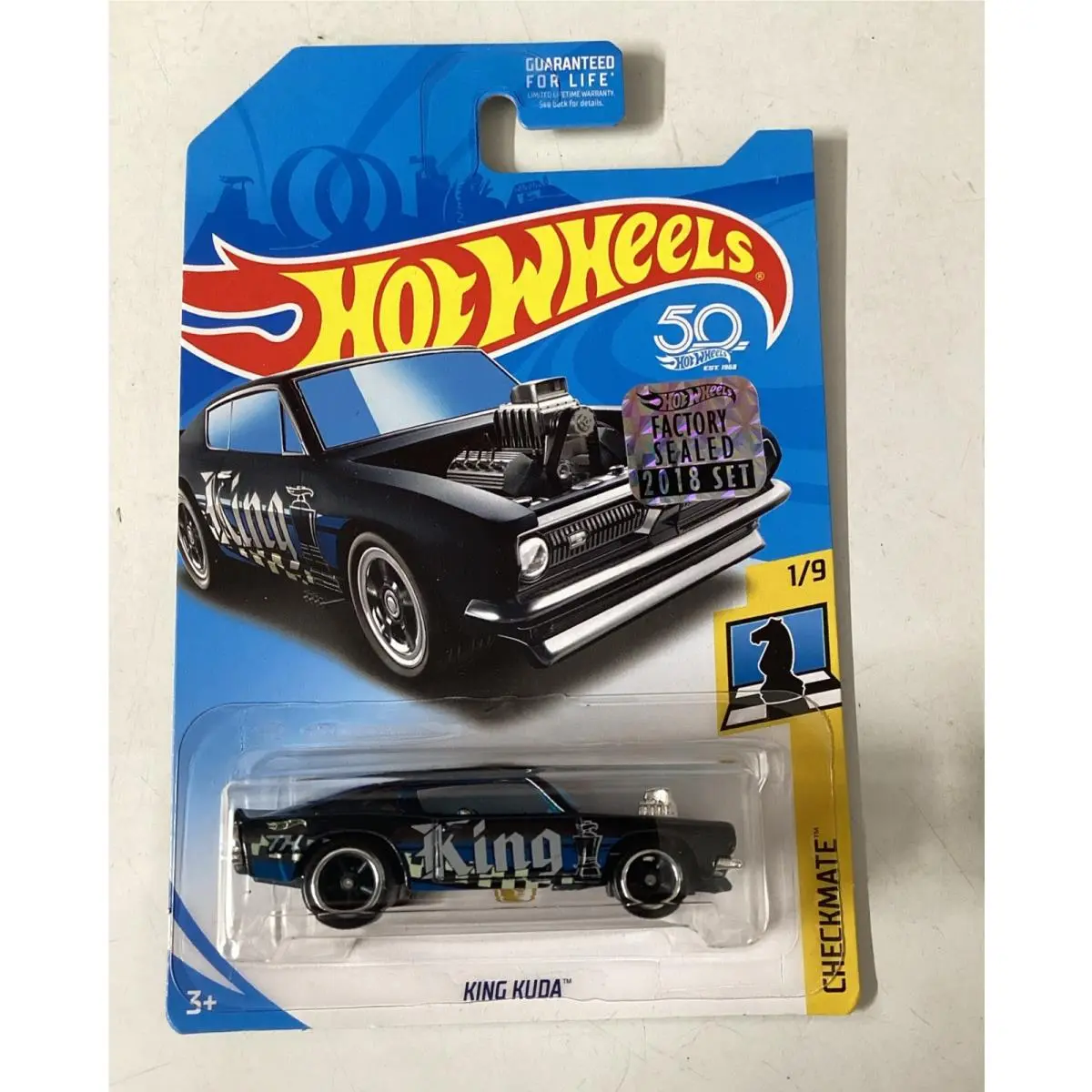 Hot Wheels 2018 Set Super Treasure Hunt King Kuda Checkmate Black