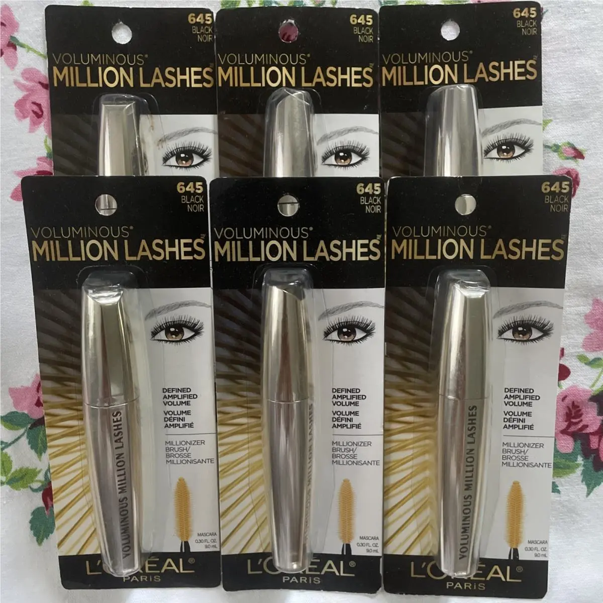 6 Loreal Paris Voluminous Million Lashes 645 Black Mascara Washable