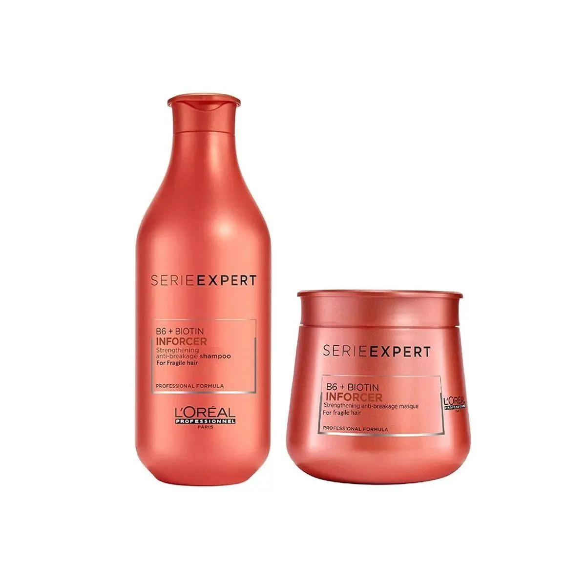 Loreal Serie Expert Inforcer B6 + Biotin Shampoo 10.1 oz Masque 8.4 oz Duo
