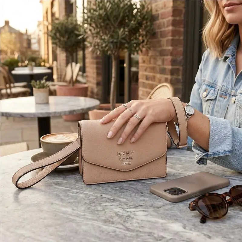 Dkny Whitney Leather Belt Bag - Latte/silver by DKNY