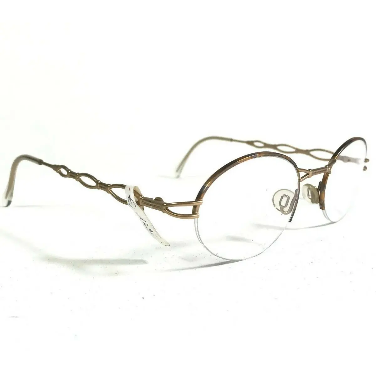 Eyeglasses Frames MOD.1128 COL.682 Gold Round Half Rim 50-21-135 by Cazal