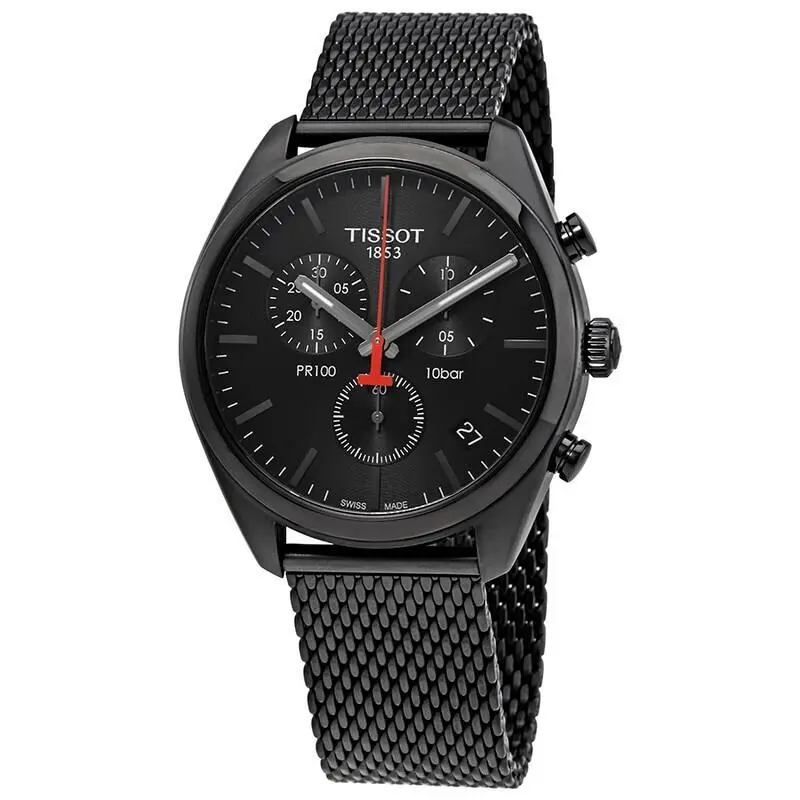 Tissot Men`s Pvd 41mm Chronograph Sapphire Watch T101.417.33.051.00