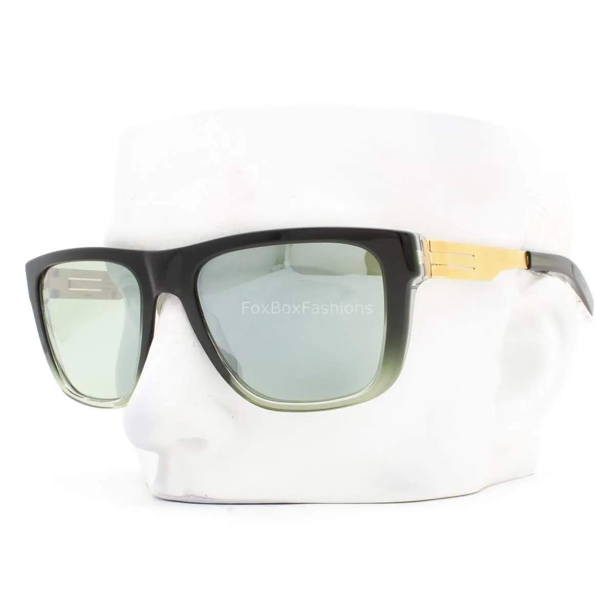 Ic Berlin Roman S Sunglasses Polished Bottle Green Gradient Matte Gold W/case by ic! berlin