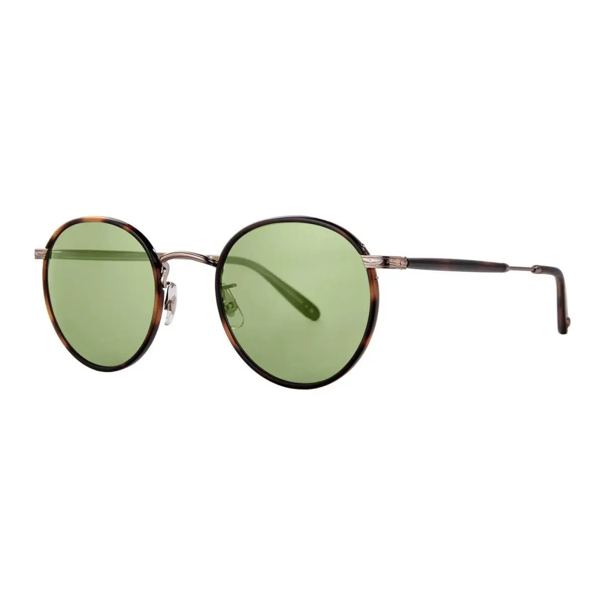 Garrett Leight Wilson Sun Spotted Brown Shell/semi-flat Pure Green Sunglasses