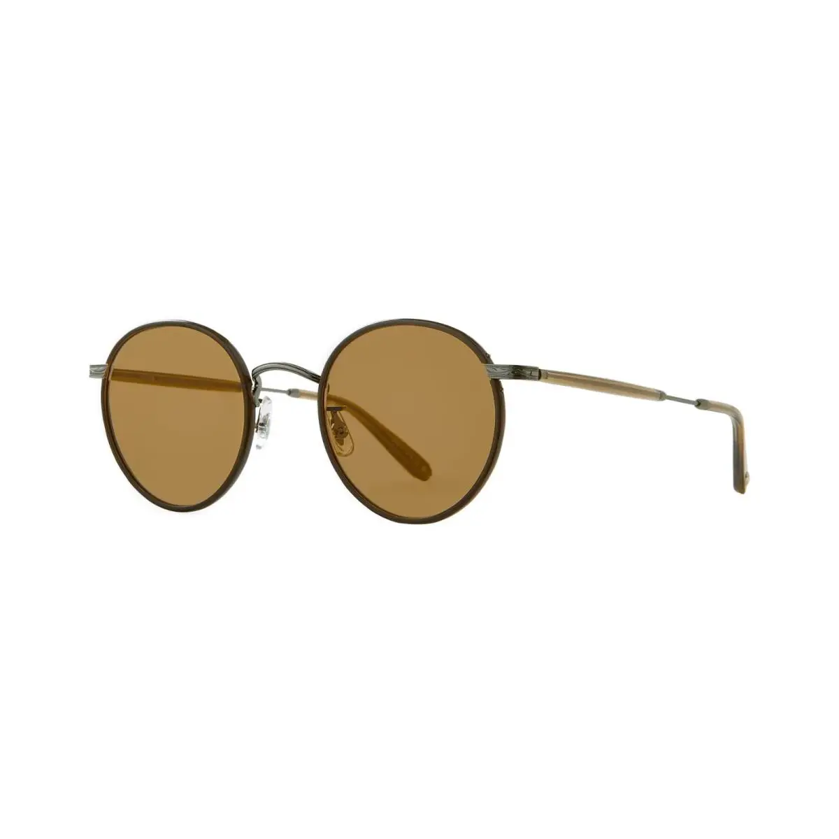 Garrett Leight Wilson Sun Olive-pewter/semi-flat Pure Maple Olv-pw Sunglasses