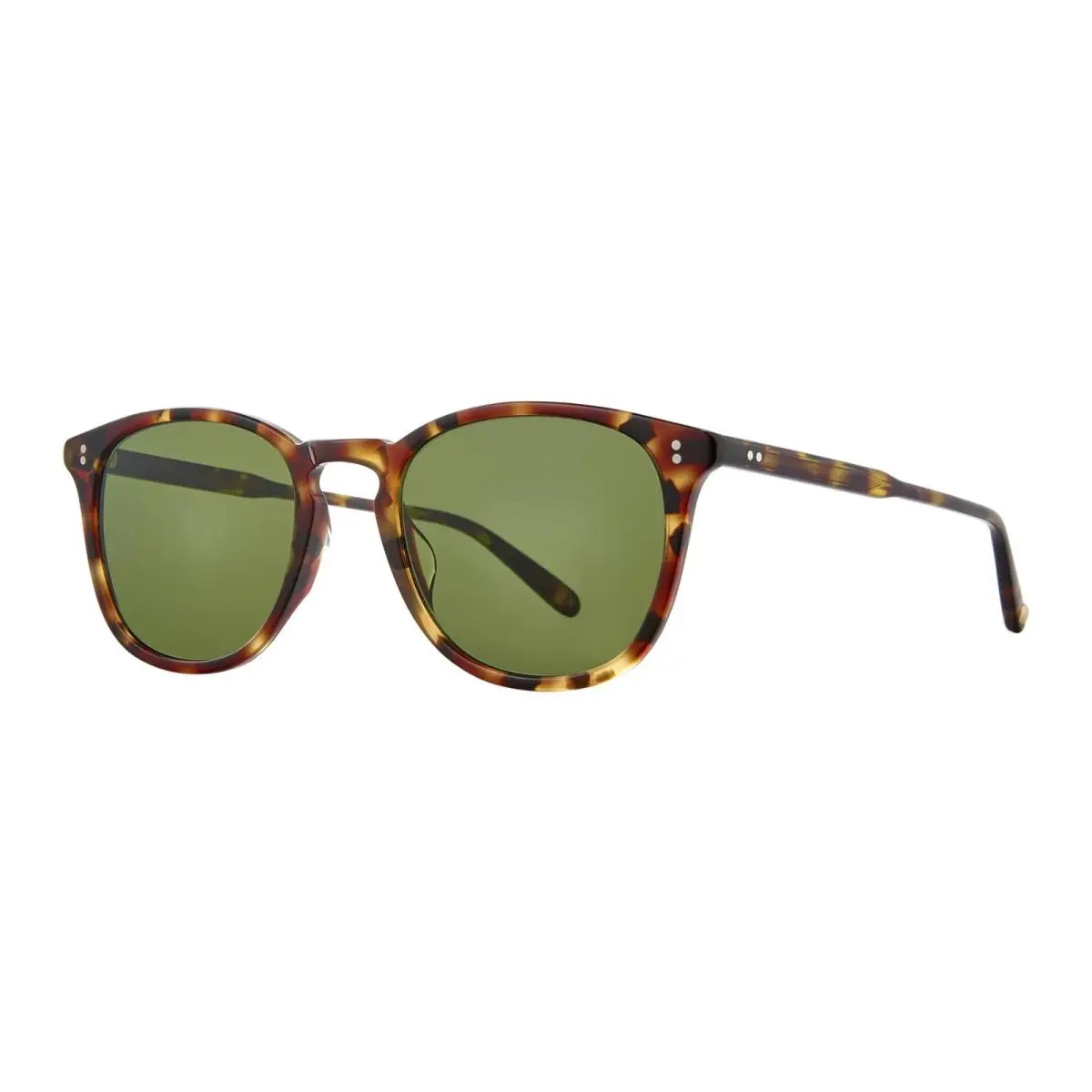 Garrett Leight Kinney Sun Bourbon Tortoise/semi-flat Pure Green Sunglasses