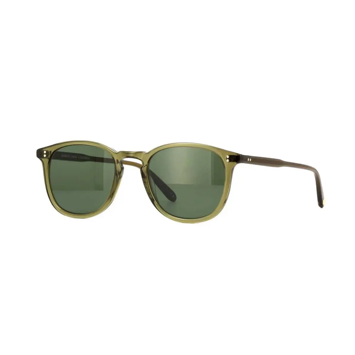 Garrett Leight Kinney Sun Bio Deep Olive/semi-flat Pure G15 Sunglasses
