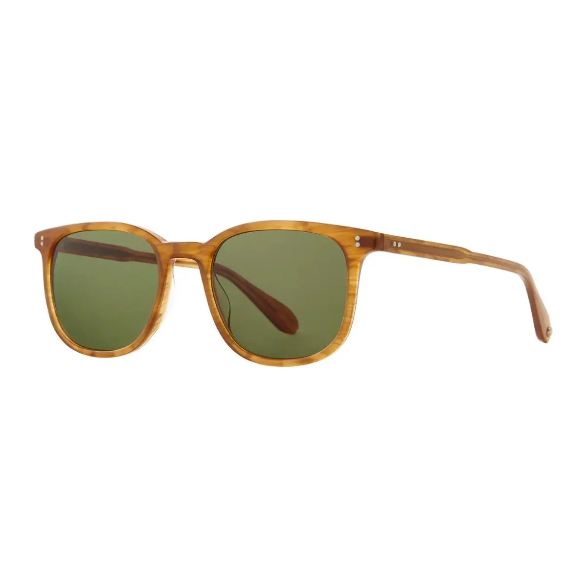 Garrett Leight Bentley Sun Butterscotch/green Polarized Bt/grn Plr Sunglasses
