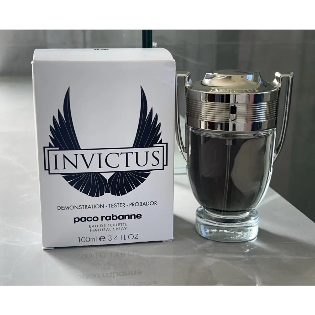 Paco Rabanne Invictus Men`s Eau DE Toilette 3.4 FL.OZ/100ML Tester White Box