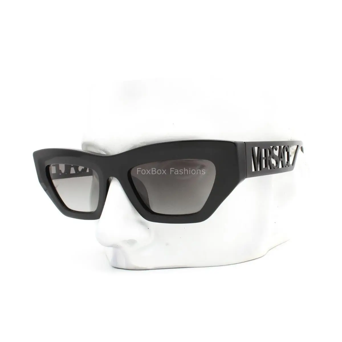 Versace Sunglasses VE 4432U 5232/11 Polished Black Light Gray Gradient with Case