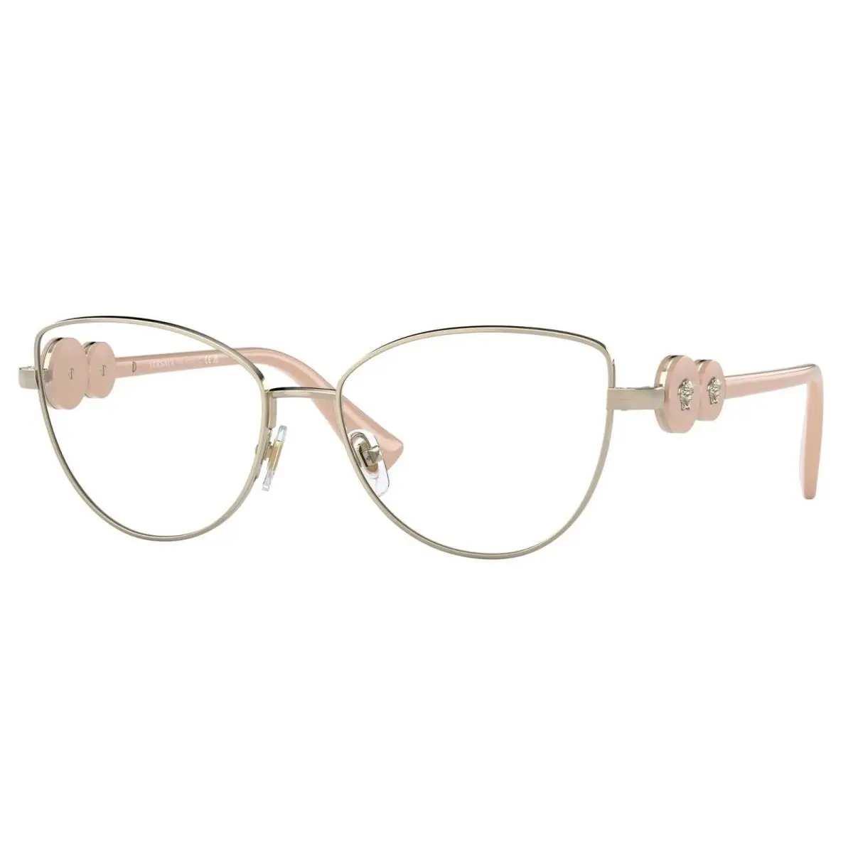 Versace VE1284 1490 53 Light Gold Pink 1490 Women`s Eyeglasses Optical Frame