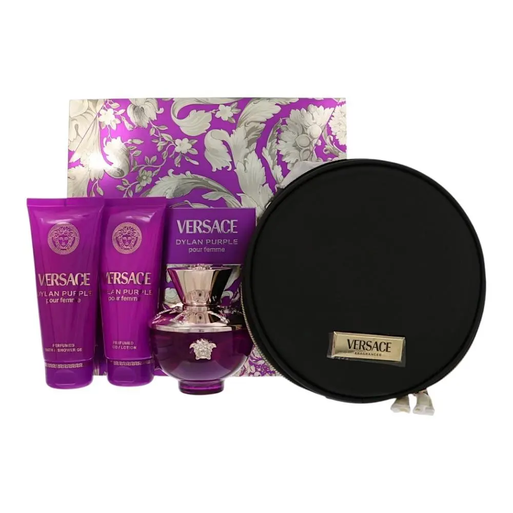 Dylan Purple by Versace Gift Set For Women 4 Pc Gift Set- 3.4Oz Edp Spray 3.4Oz