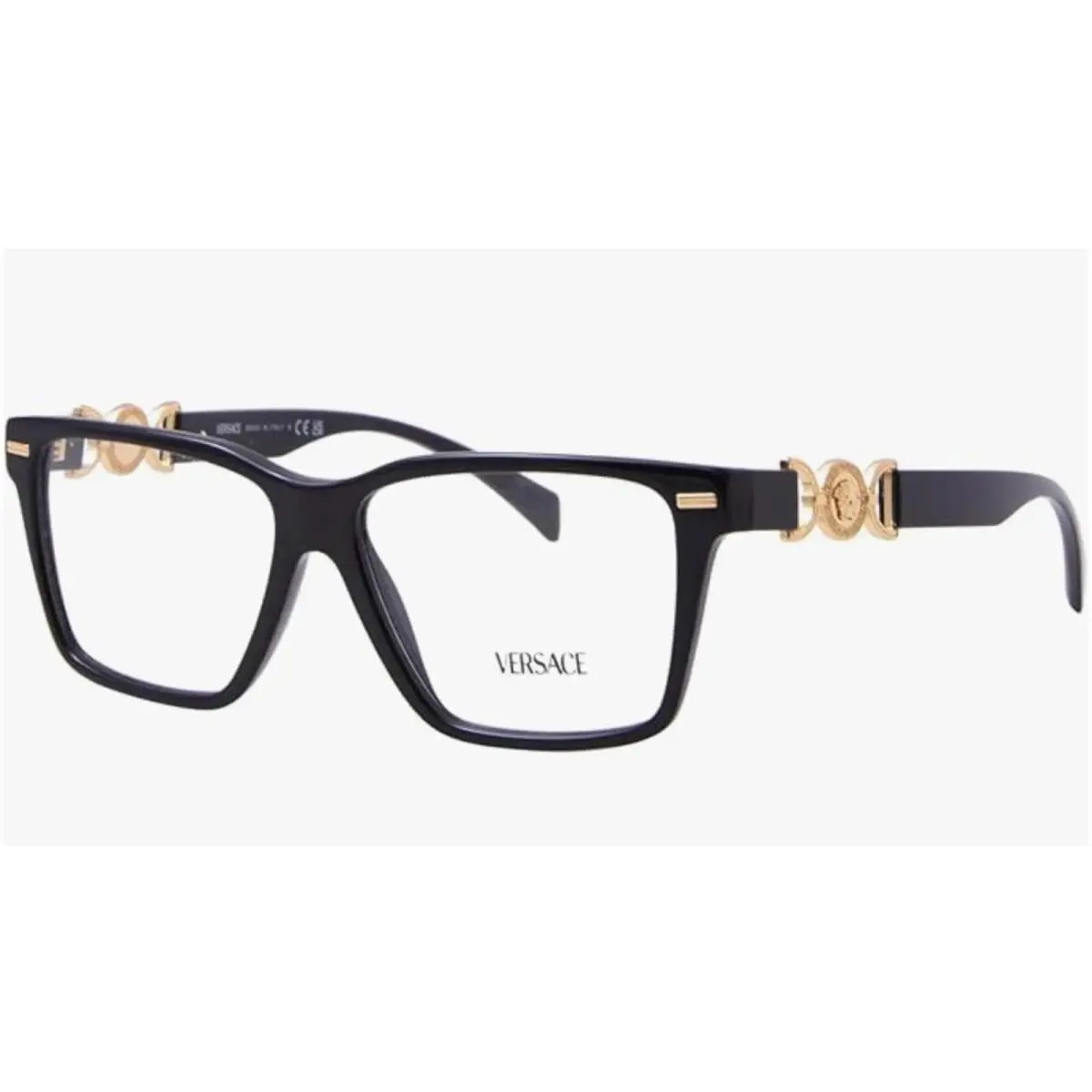 Versace Eyeglasses VE3335 GB1 54 54-14 140 Black Gold Frames Medusa Logos