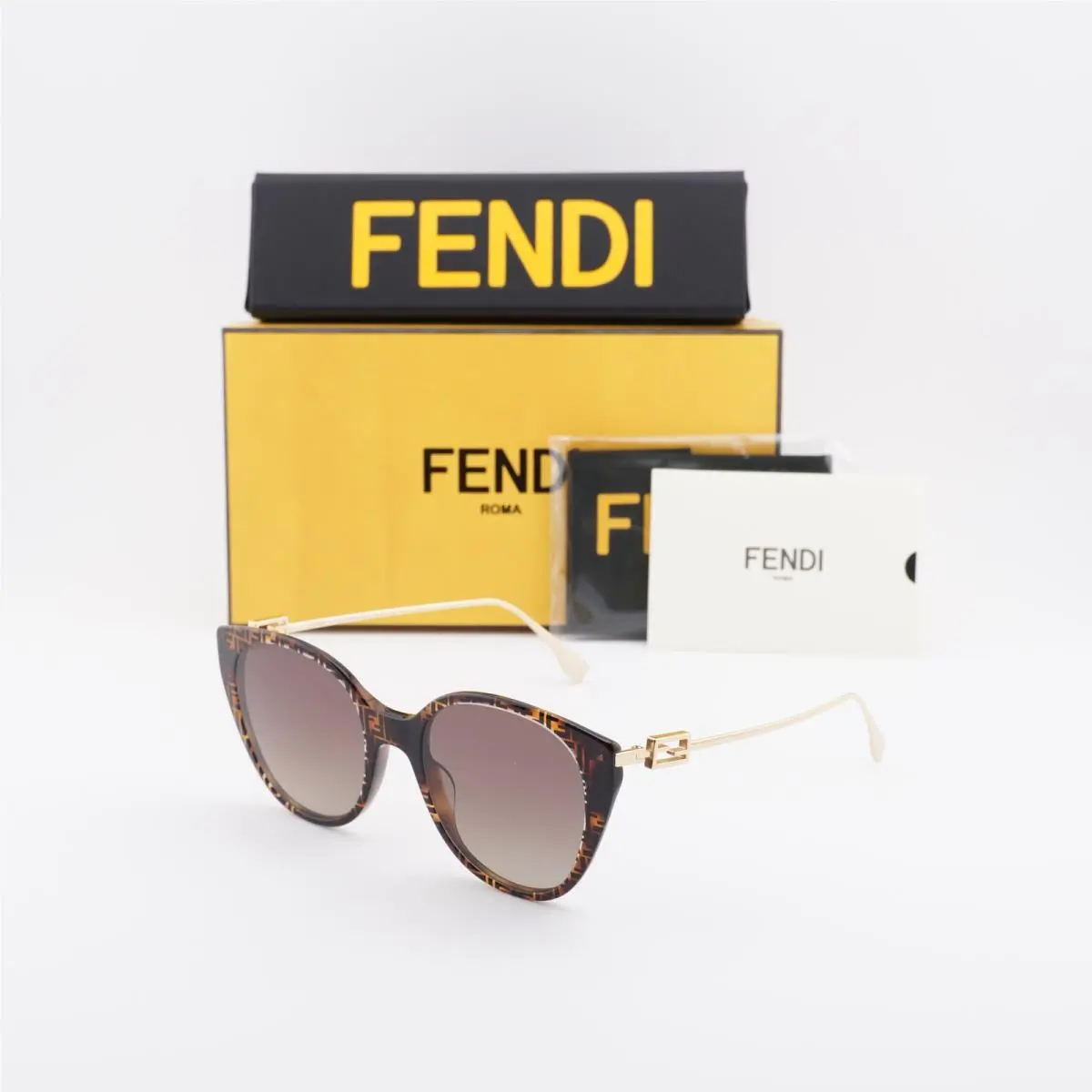 Fendi FE40047I 55H Colored Havana/brown Polarized 54-20-140 Sunglasses