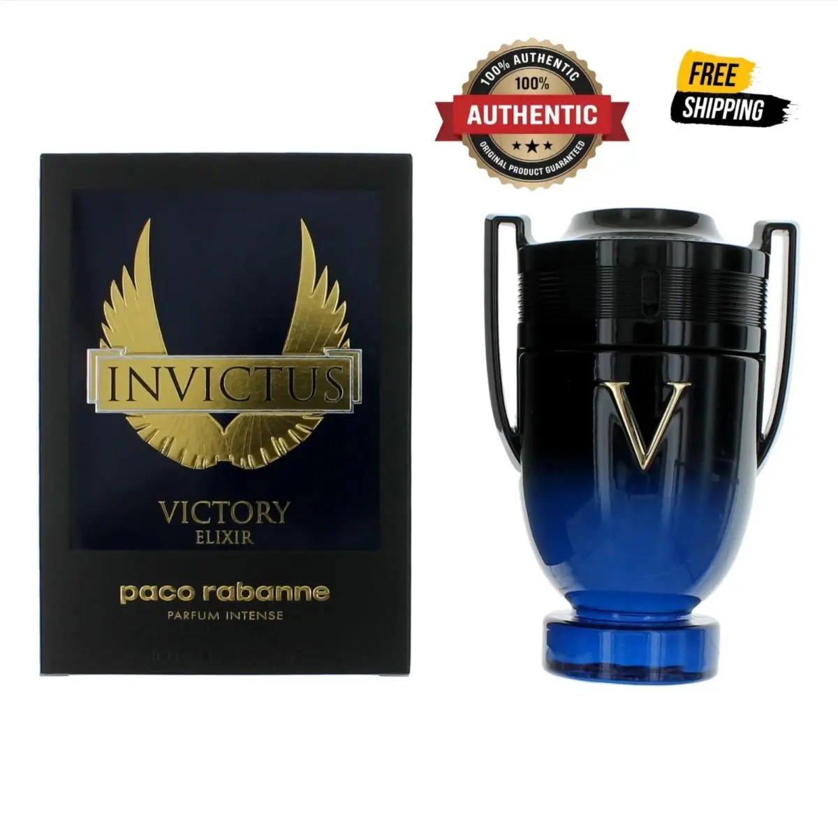 Invictus Victory Elxir  3.4oz Edp Intense Spray Men by Paco Rabanne