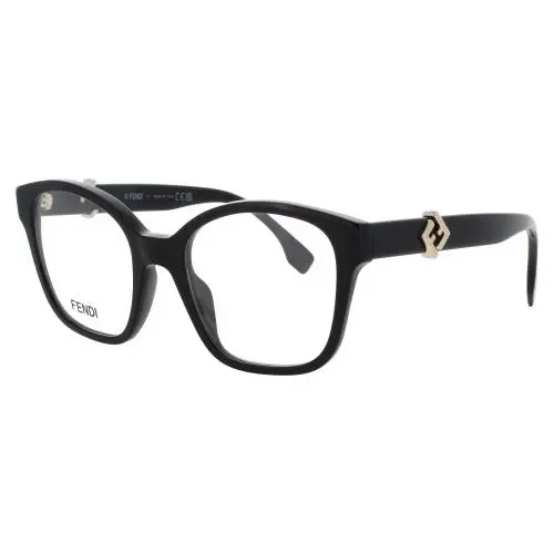 Fendi FE50135I 52001 Eyeglasses Eye Glasses 001 Shiny 52mm