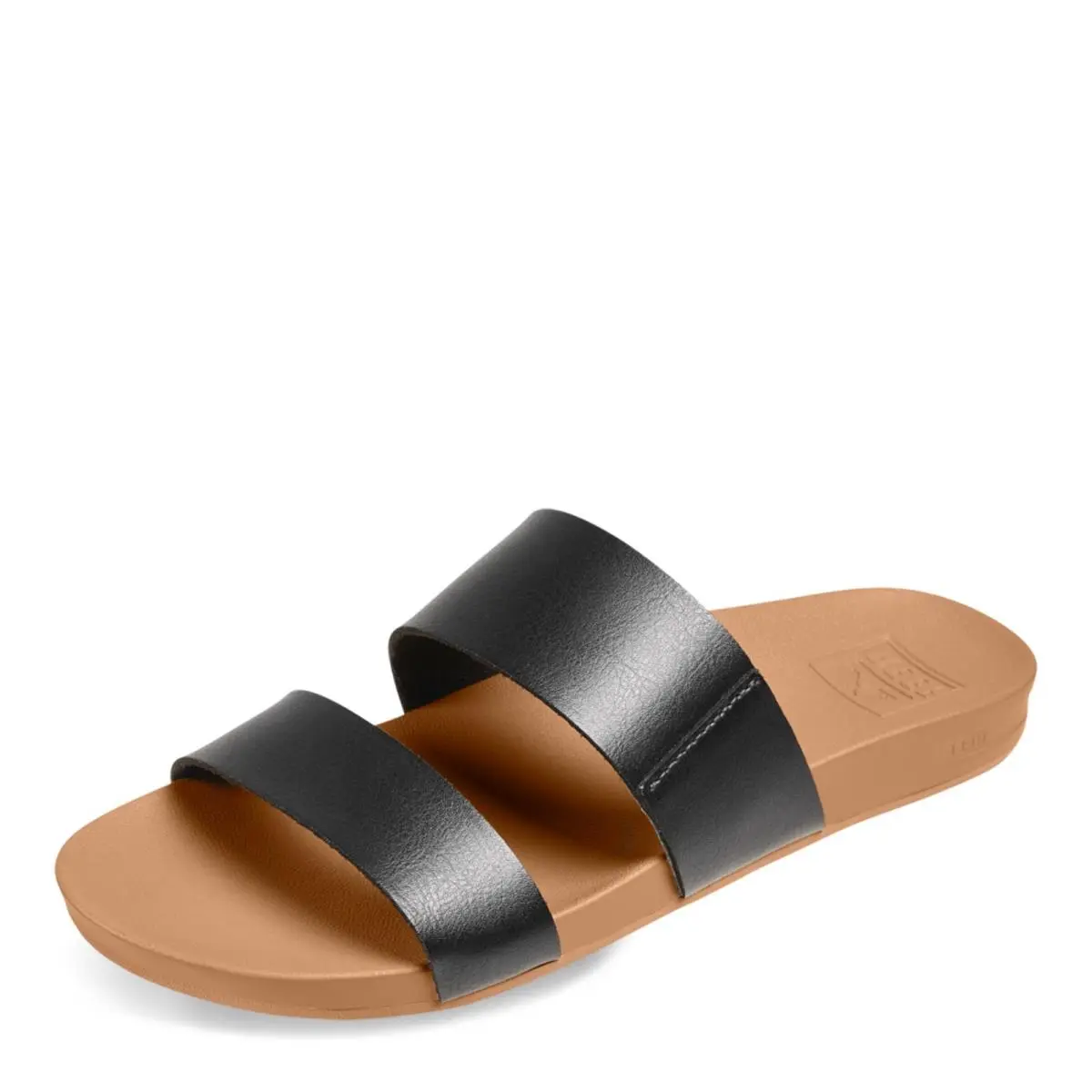 Women`s Reef Cushion Vista Slide RF0A3OKSBLN Black/natural Synthetic - Black/Natural