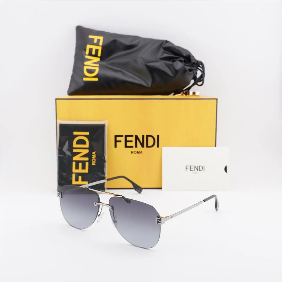 FE40115U 14B Silver/grey Gradient 61-13-145 Sunglasses by Fendi