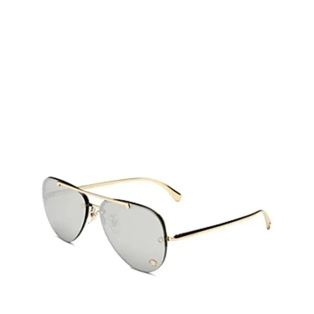 Brow Bar Rimless Aviator Sunglasses 60mm by Versace