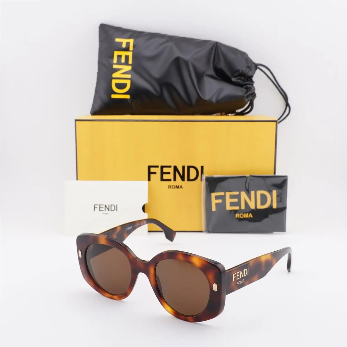 Fendi FE40137I 53E Havana/brown 51-21-145 Sunglasses