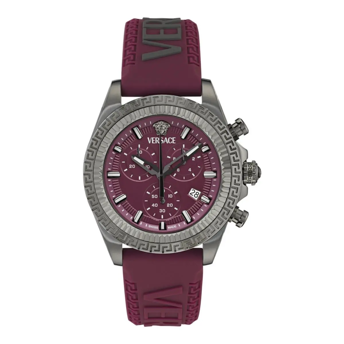 Mens Stainless Steel 43mm Strap Fashion Watch by Versace