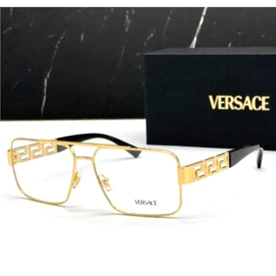 Classic Versace Eyeglasses Mod. 1308 1002 56-14 145 Gold Black Frames
