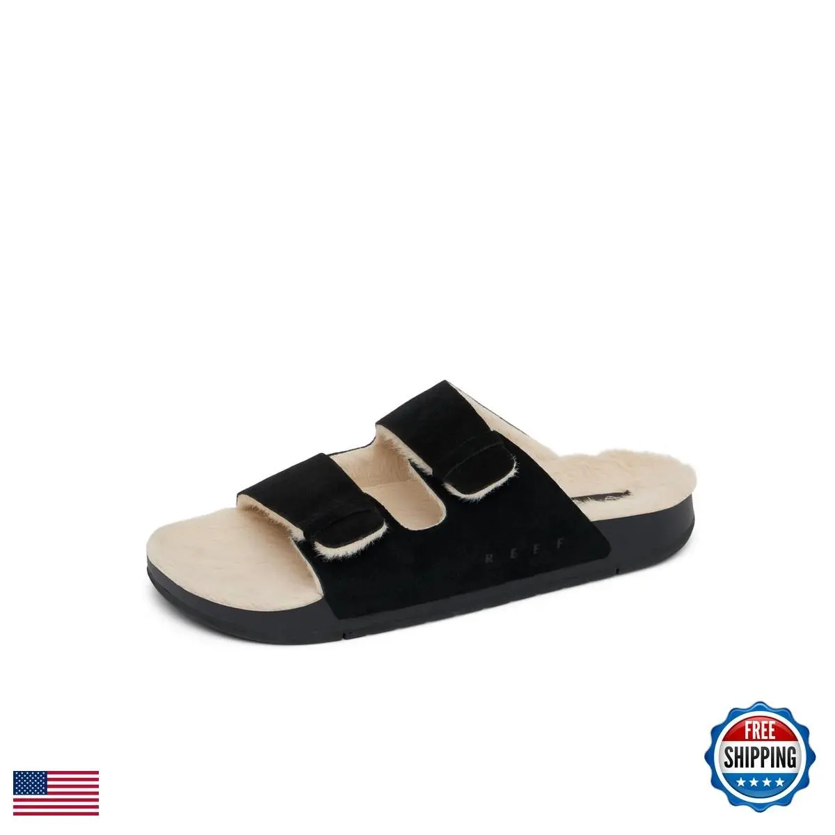 Womens Sandals Ojai Two Bar Cozy Raven 9 CJ7052 by Reef