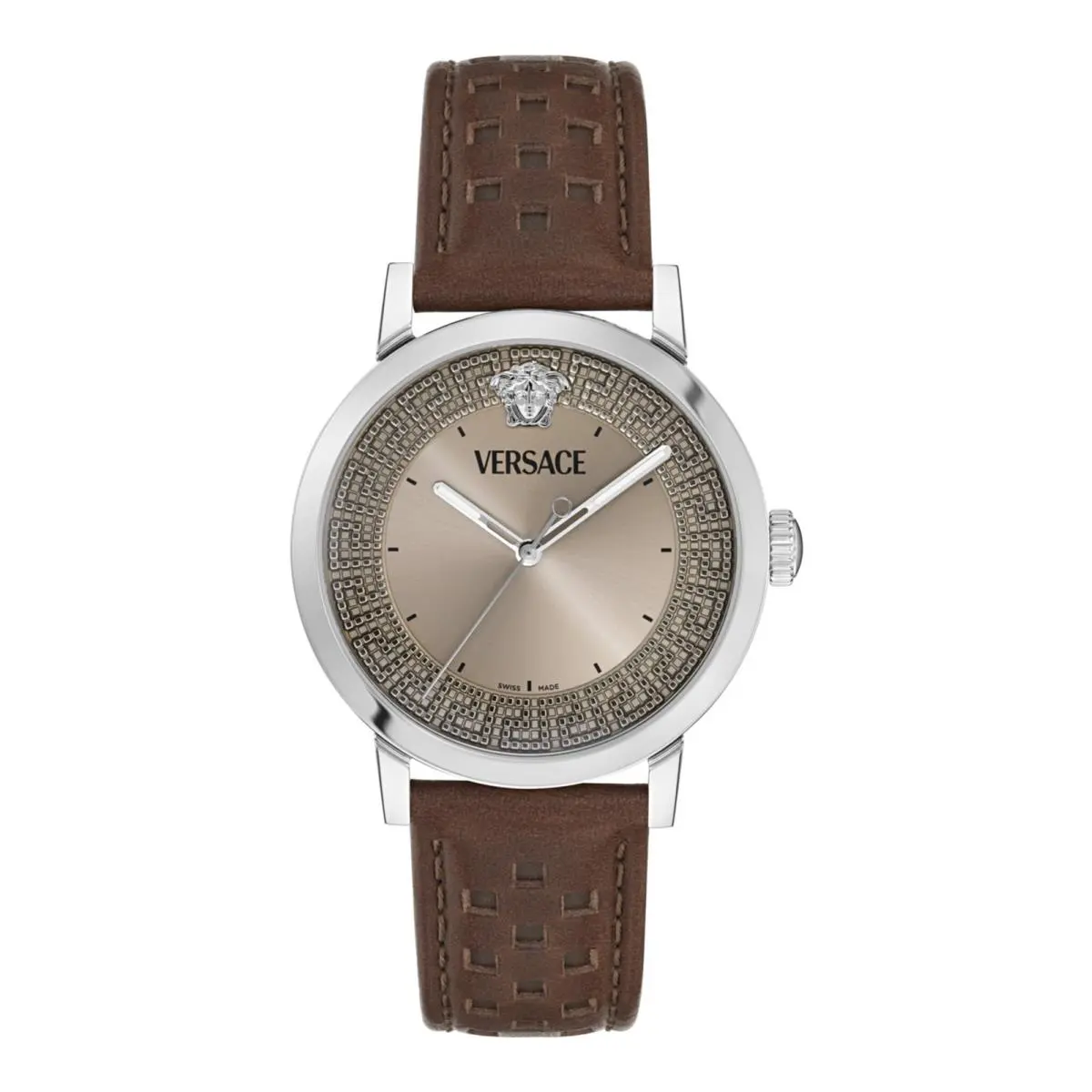 Versace Mens Stainless Steel 40mm Strap Fashion Watch