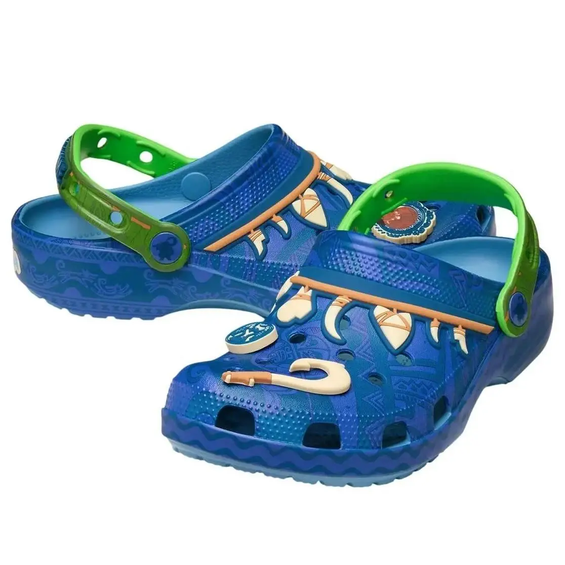 Crocs x Disney Moana 211197-90H Clogs Women`s US 6 Blue Comfort Shoes JAX2157 - Blue