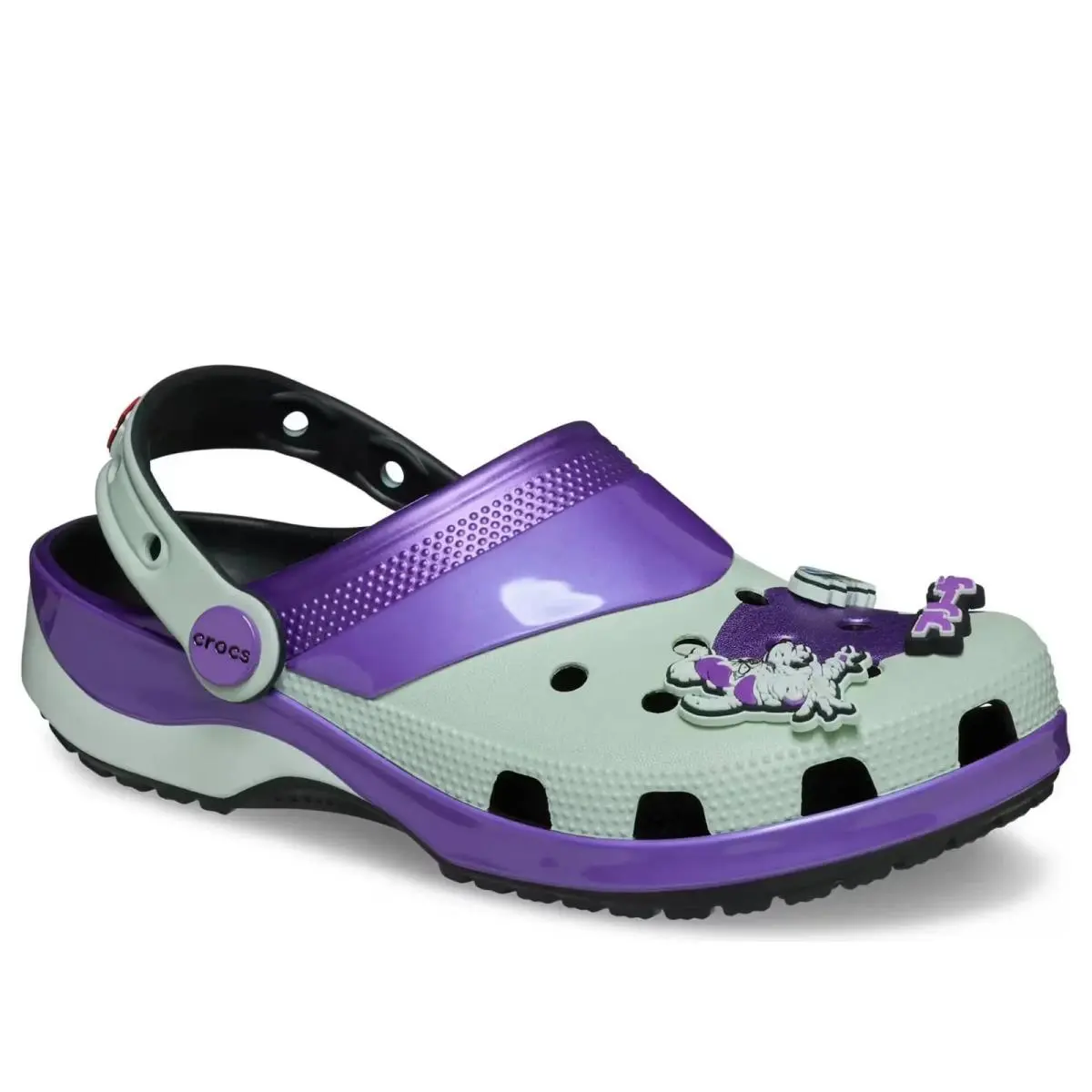 Crocs Classic 211202-90H Clogs Men`s US 12 Green Purple Comfort Shoes JAX2146