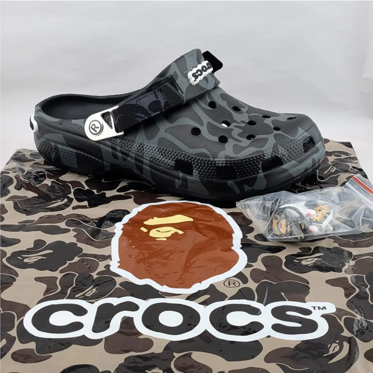 Crocs shoes - Bathing Ape Classic - Bathing Ape Classic - 10001-100 - Black / Grey Camo 9
