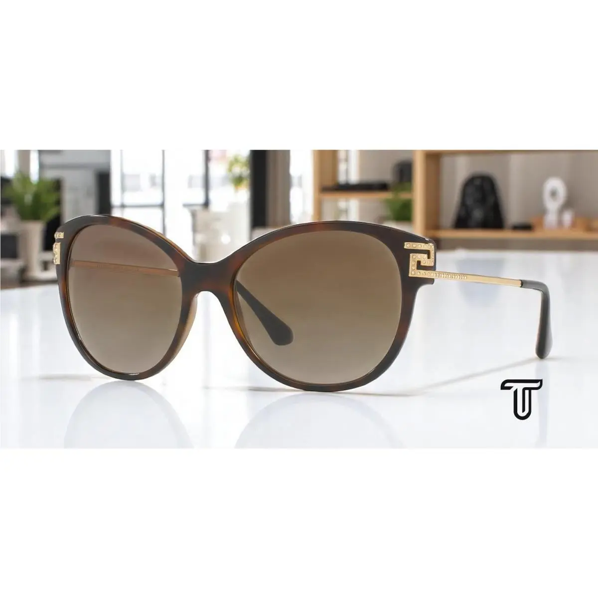 Versace VE4316B 514813 Havana Brown Gradient 57 mm Women`s Sunglasses