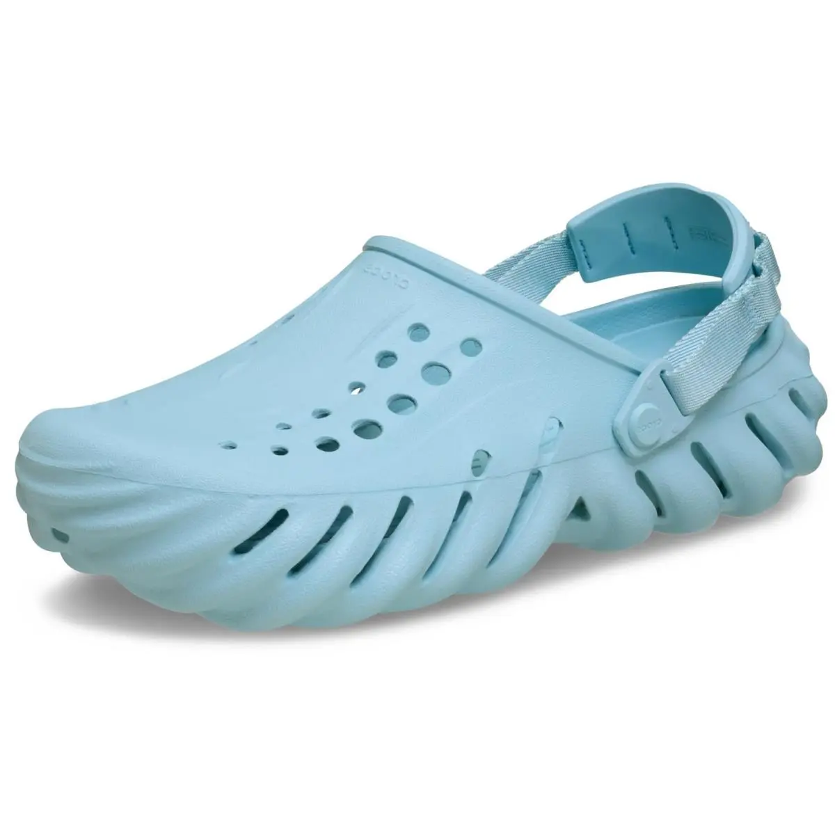 Crocs Echo 207937-426 Clogs Men`s US 9 Sky Blue Heel Strap Comfort Shoes JAX2139