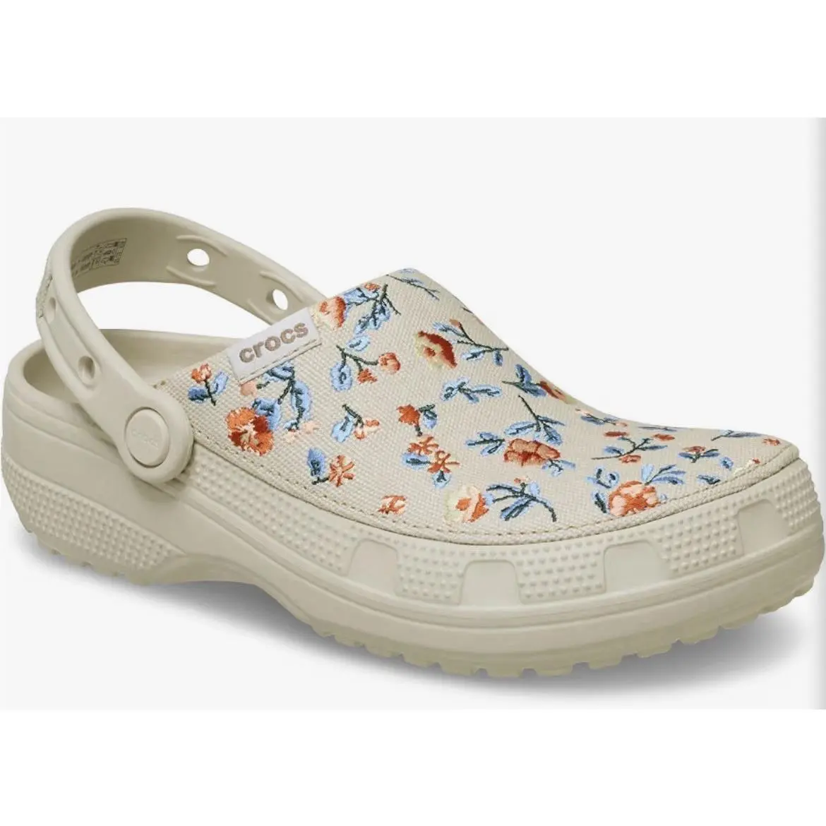 Crocs shoes - Crocs Classic Crafted Floral Clog - 212878-2MC - Beige, Blue, Orange 8