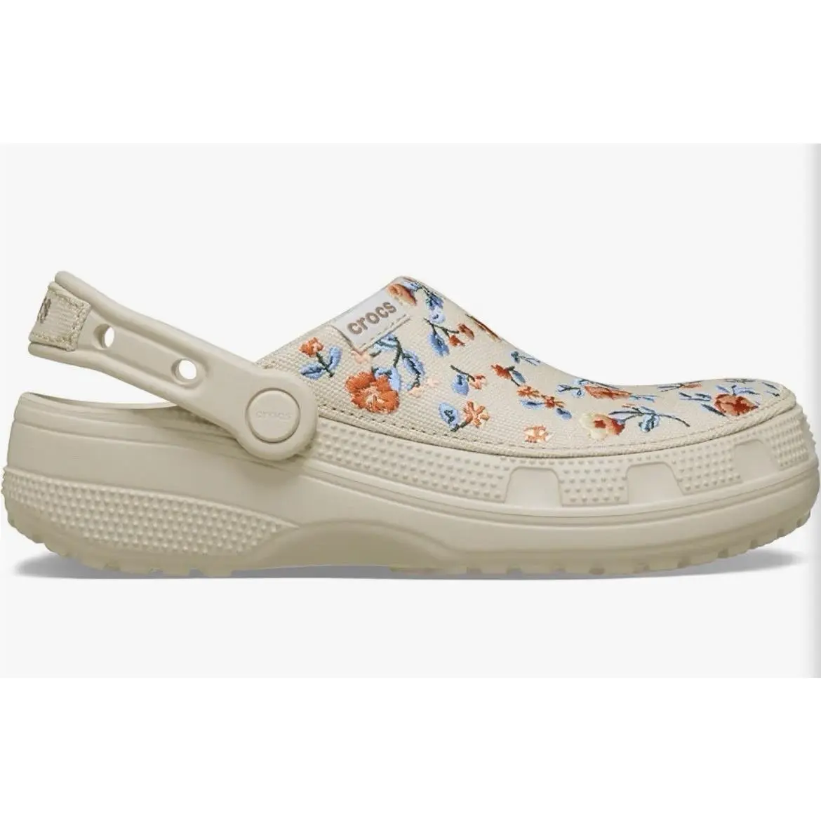Crocs shoes - Crocs Classic Crafted Floral Clog - 212878-2MC - Beige, Blue, Orange 7