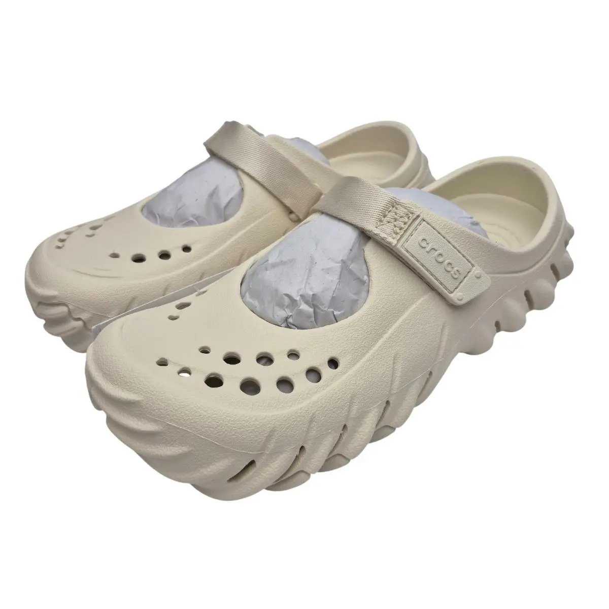 Crocs Echo Mary Jane`s Summit White Women`s Size 9 Shoes Clogs 211996-2MD