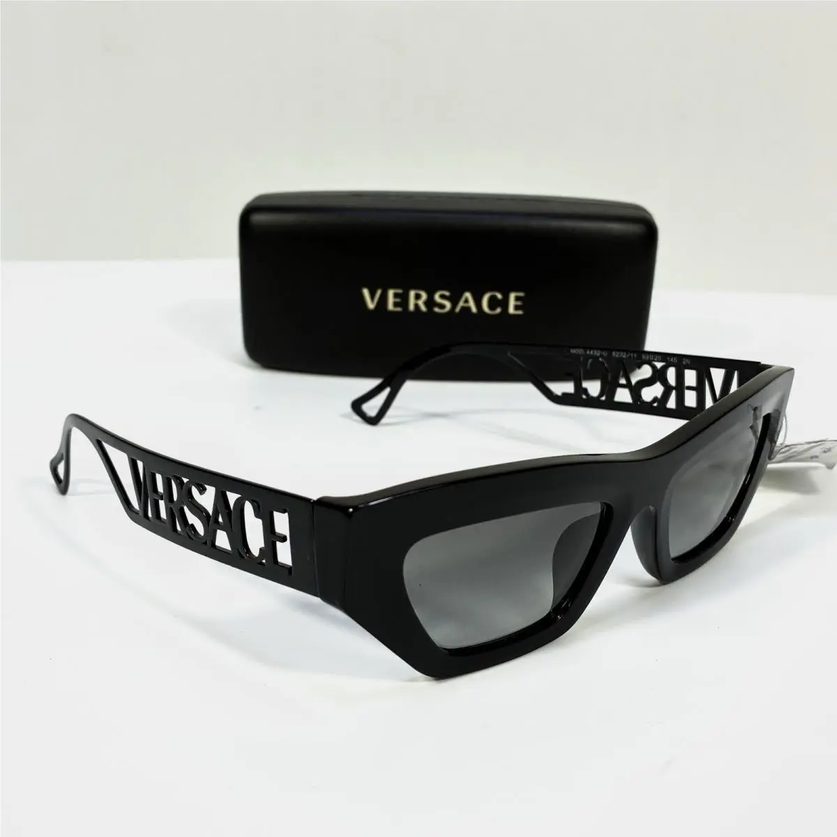 Versace 53mm Irregular Sunglasses VE4432U 523211 Black Dark Grey