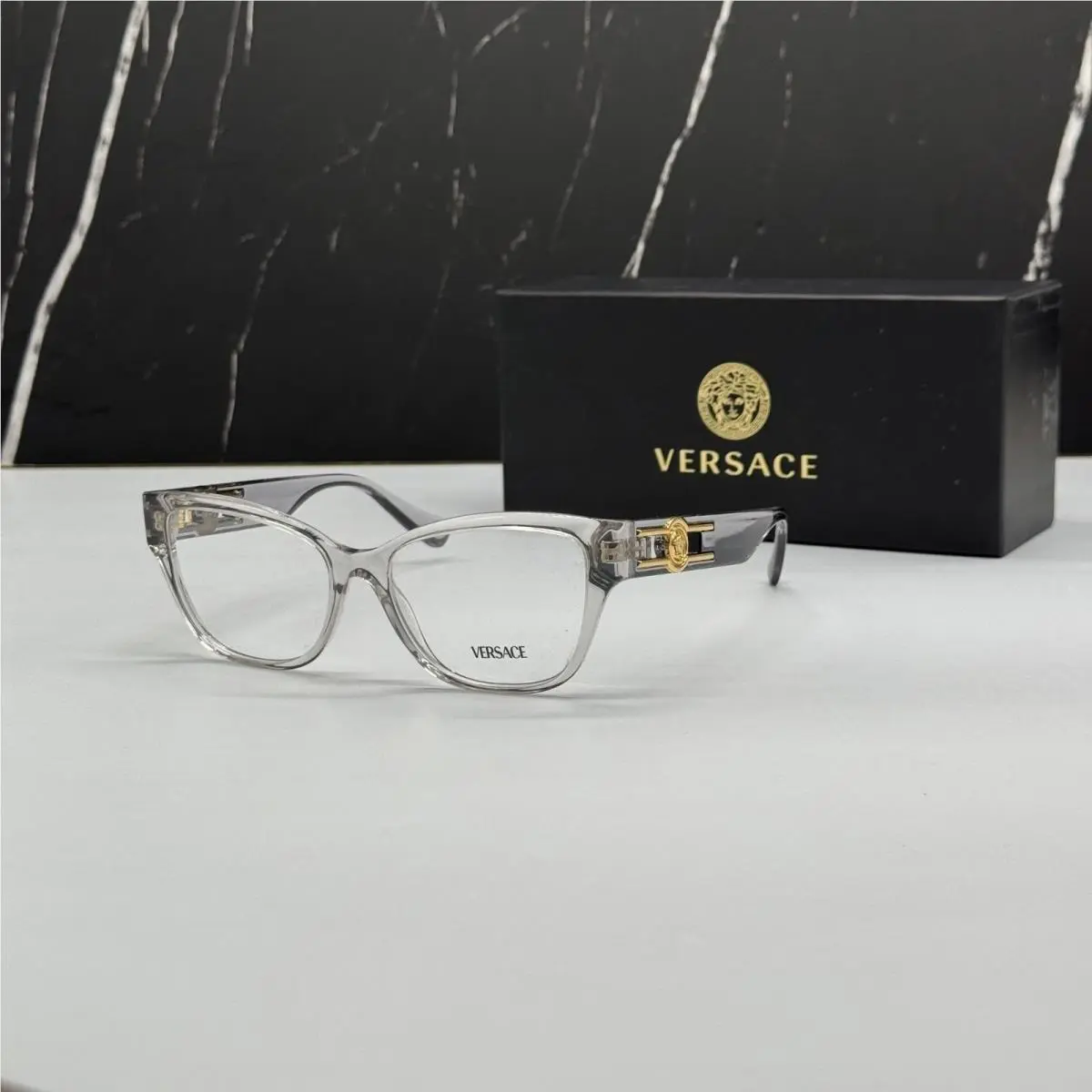 Versace VE3347 5305 Clear Cat Eye Women Eyeglasses