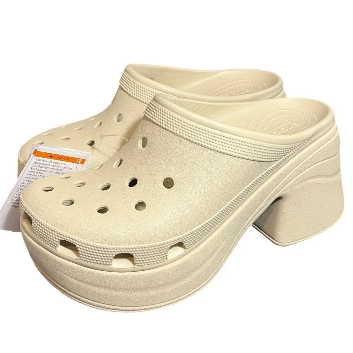 Crocs Siren Clog Women Bone 11 White Platform Chunky Heels Y2K Bratz Doll