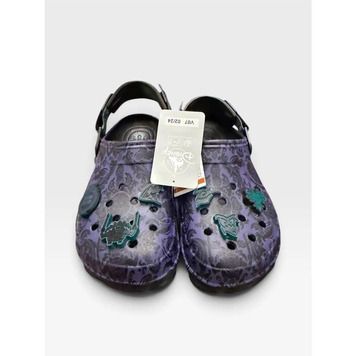 Crocs sz 9 Women 7 Mens Disney Haunted Mansion Clog Wallpaper Adults
