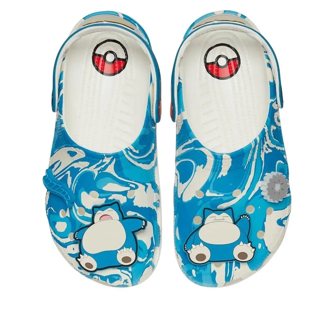 Crocs Pokemon Snorlax Classic Clogs Blue Slip On Shoes Size Mens 8 Womens 11