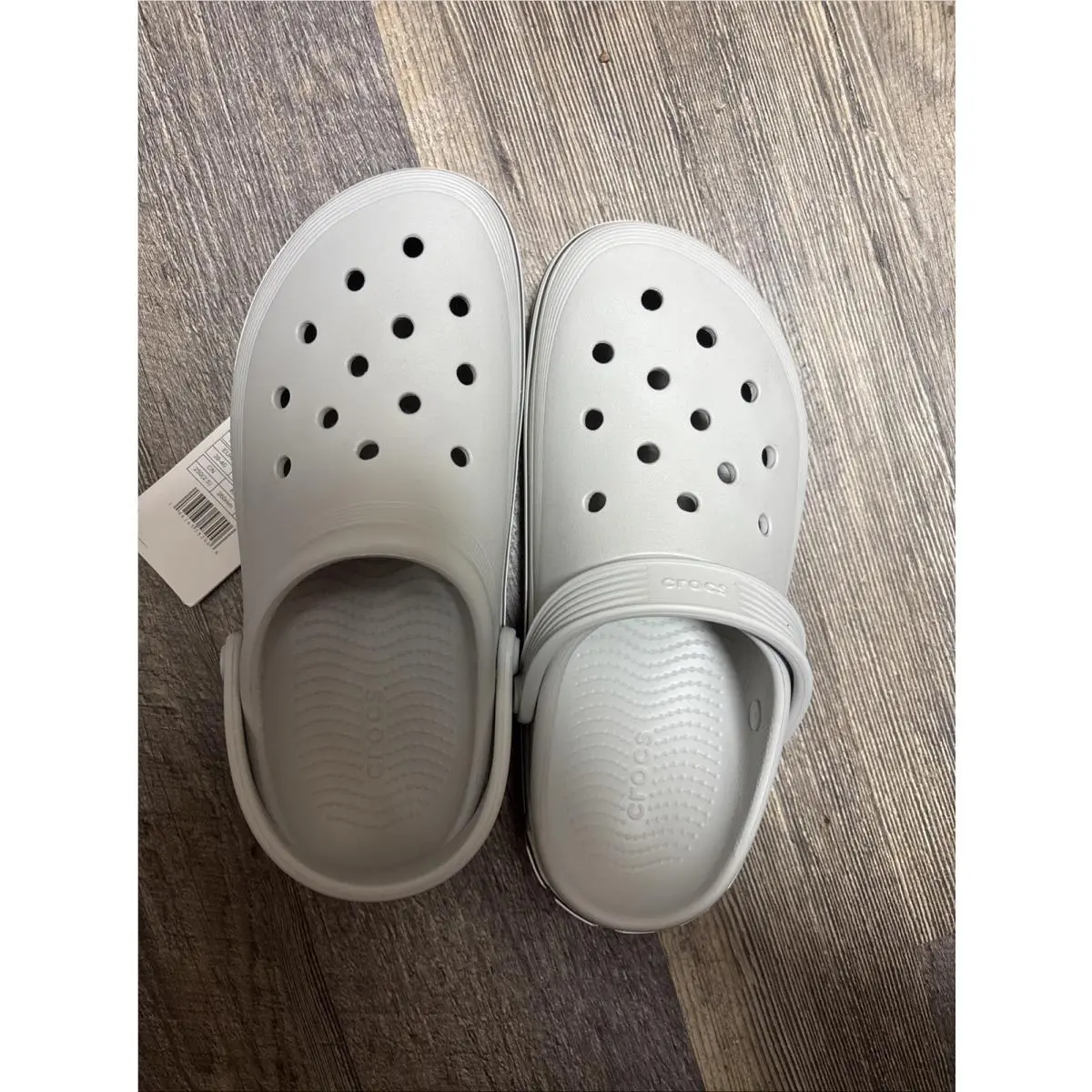 Unisex Crocs Unisex Adult Platform Off Court Clogs Light Gray Size m7 /W9 Htf