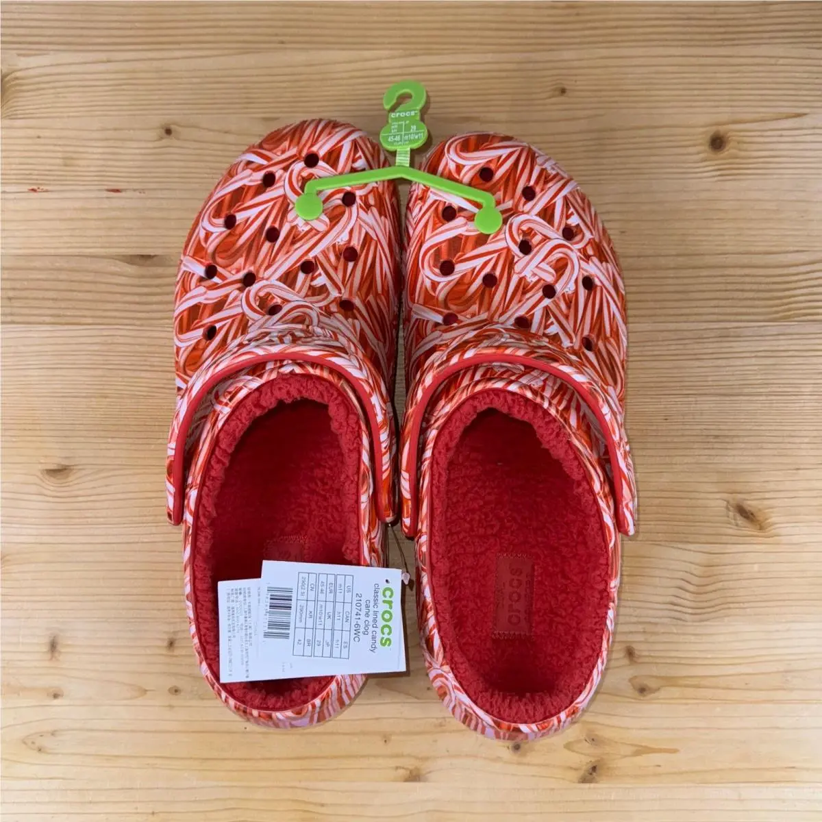 Crocs shoes - Classic Lined Candy Cane Clog - Red 2