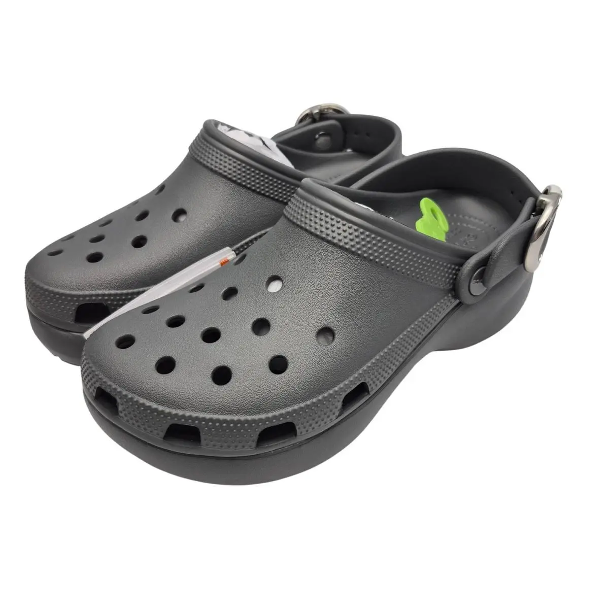 Classic Platform Dipped Buckle Clogs Women`s Size 9 Shows Carbon Grey by Crocs