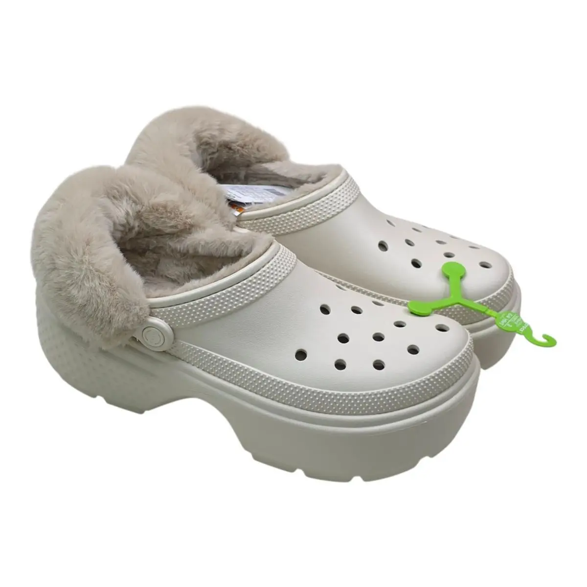 Crocs Stomp Lined Clog Fur Lined Slip-on Comfort Shoe Size M10/W12 Platform