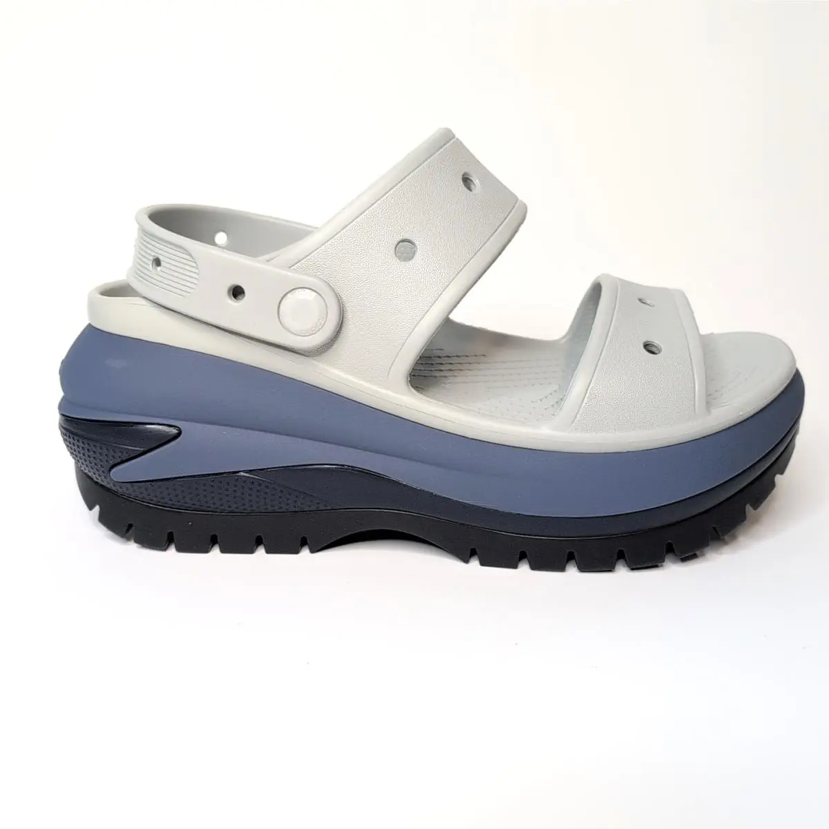 Crocs Mega Crush Matte Gray/blue Sandal 210884-1NN Men`s 7/Women`s 9