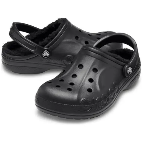 Black - Crocs Baya Lined Clog Unisex-adult Clog - Black