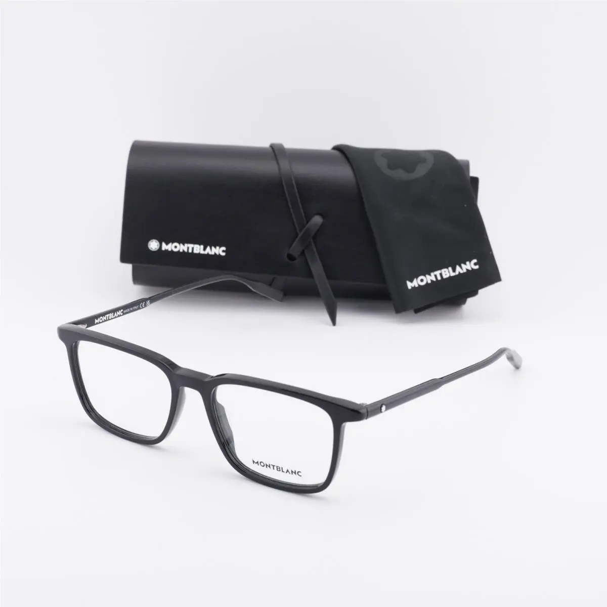 MB0197O 001 Shiny Black 53mm Eyeglasses by Montblanc
